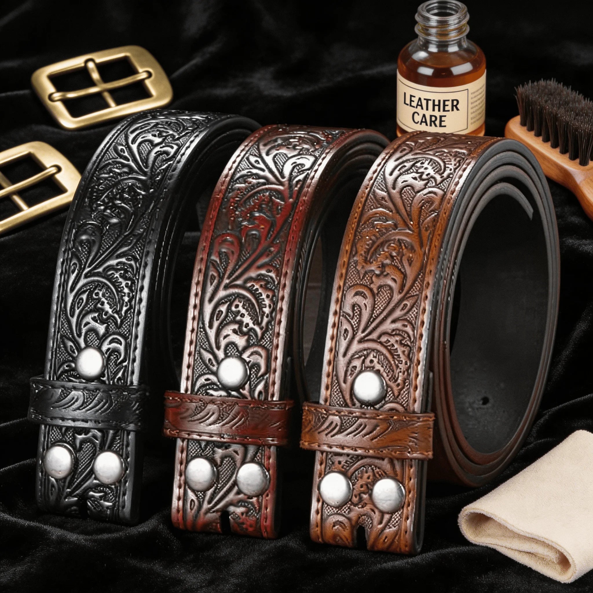 Western Style Leather Belt Strap