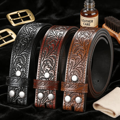 Western Style Leather Belt Strap