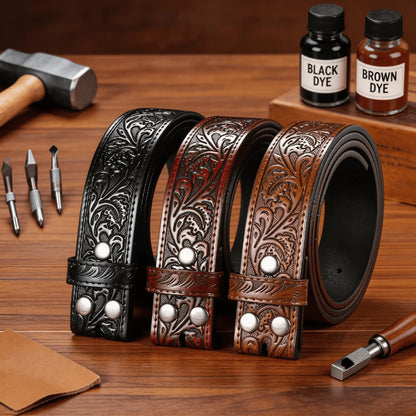Western Style Leather Belt Strap